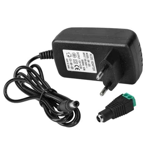 Jandei - Fuente de Alimentación Transformador Enchufable 110/220V AC a 12V DC 24W 2A, Cable 1m y Conector Hembra. Instalación en Interior IP20, para Tira Led, Neón o Dispositivos de Bajo Voltaje