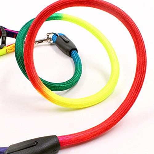 Balacoo No Pull Dog Harness Adjustable Pet Vest Harness Durable Colorful Rainbow Practical Nylon Dog Leash for Small Medium Large Dogs Size-M