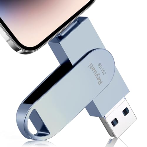 【アプリ不要・令和8年限定版 】256GB usbメモリ 写真保存 直接usbに写真を移す４in1 フラッシュドラメモリ IOS Android PC 人気 USB 両面挿しスマホ USB メモリー phoneの写真 を パソコン に 取り込む 容量不足解消(256GB-グレー)の商品画像（Amazon）