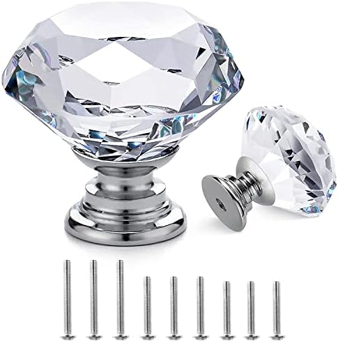 GoodtoU 25P Dresser Knobs Crystal Knobs Drawer Knobs - Cabinet Pull Crystal Dresser Knobs Knobs and Pull for Dresser Drawers Knobs and Knobs for Dresser Drawers Kitchen Bathrom Cabint