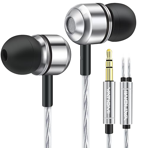 In Ear Kopfhörer mit Kabel, Geräuschunterdrückung Kopfhörer Boosted Bass und HiFi-Klang, 3.5mm...