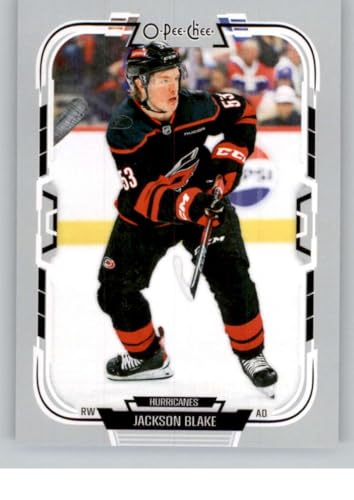 2025-26 O-Pee-Chee #161 Jackson Blake Carolina Hurricanes Official Hockey Card in Raw (NM or Better) Condition