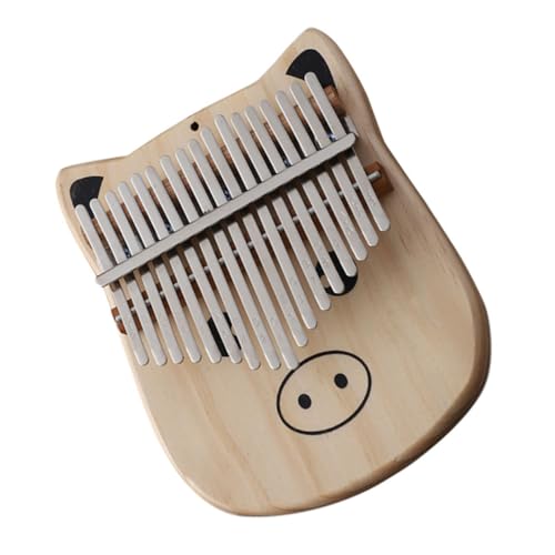 LALADEFIEE 1ピーシー音 木製拇指琴 カリンバ カートゥーンピッグ 初心者向け