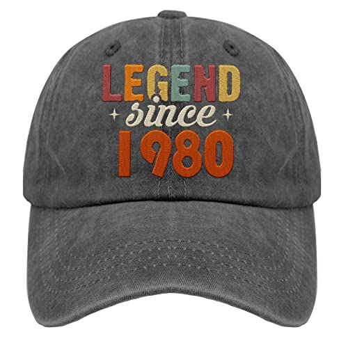 Tidvatten Casquette de camionneur brodée « Legend Since 1980 Birthday » Cover