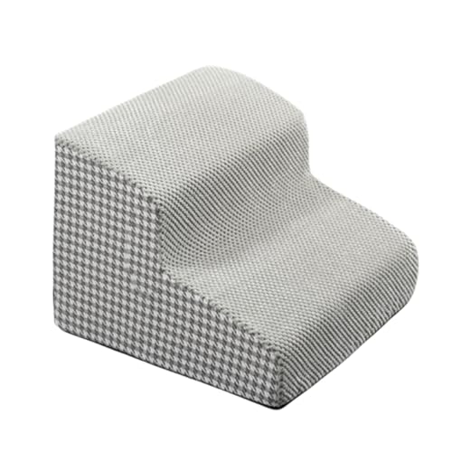 Deerou【取り外し可能で洗えるデザイン】犬用ステップは滑り止め加工が施されており、安全なペット用階段です。高いベッドとソファ用ランプは上り下りに便利で、小型犬、寝室、リビングルームに適しており、犬が寝るのに適しています。猫と犬。関節痛のある犬に適した階