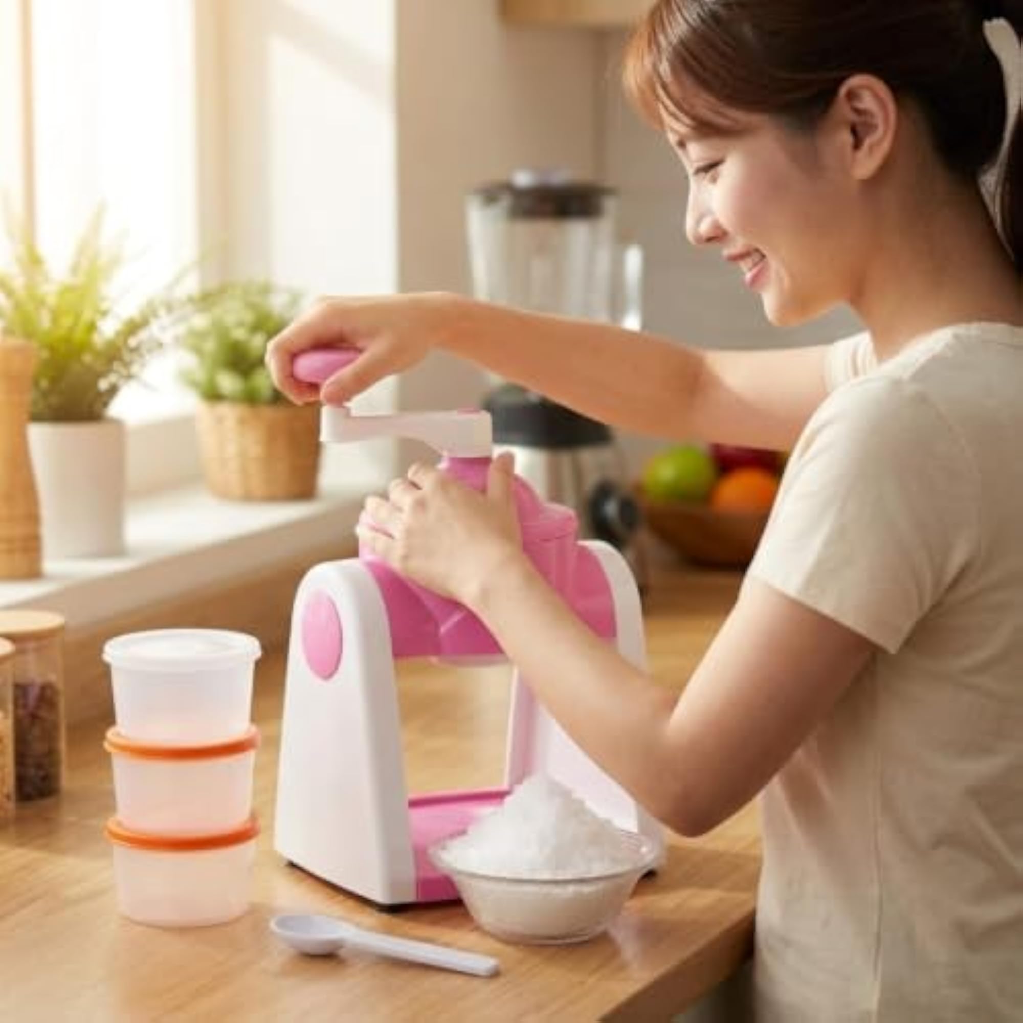 Manual Snow Cone Maker and Ice Shaver Machine