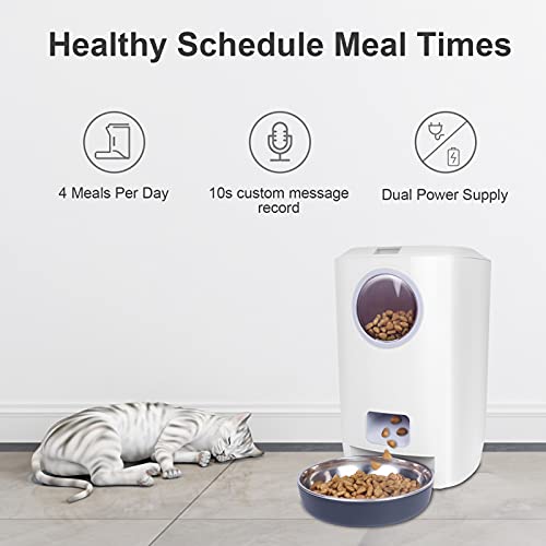 Arcwares Automatic Dog Feeder, Dry Food Dispenser for Cats, 4.5L Automatic Small & Medium Pet Feeder, Programmable with… - Image 3