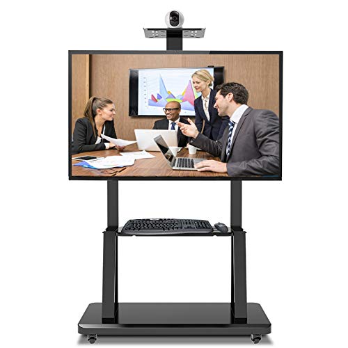 Soporte Móvil de Piso Negro para TV de 32 a 75 Pulgadas