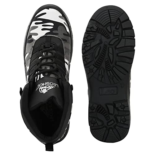 Image of Leo's Fitness Shoes Men's Hiking /Jungle Boots Lightweight Anti-Slip Outdoor Shoes Mid Top Ankle Hiker Trekking Work Boot Hiking & Trekking Shoes