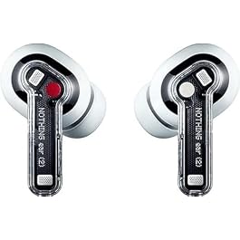 Nothing Ear 2 Wireless Earbuds Active Noise Cancellation to 40 db, Bluetooth 5.3 in Ear Headphones with Wireless Charging,36H Playtime IP54 Waterproof Earphones for iPhone & Android,White
