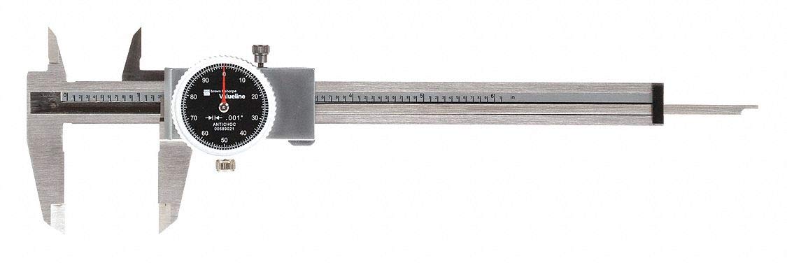 Dial Caliper, Stainless Steel, Black