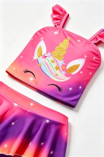 Image of Akokvlar Two Pieces Swimsuit Mermaid Bikinis Tankini Bathing Suit for Little Girls