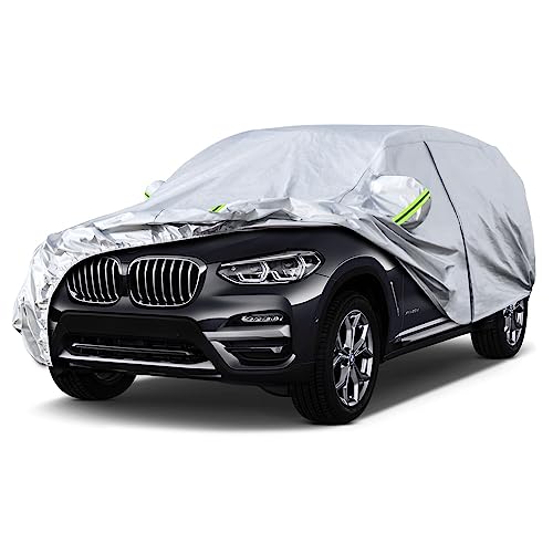 Image of Koukou SUV Car Cover Custom Fit BMW X3 /X3 M from 2003 to 2025, Waterproof Car Cover All Weather for Automobiles Outdoor Indoor with Zipper Door, Sun Rain Dust Snow Protection.