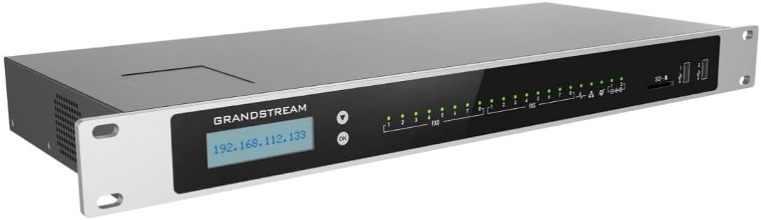 Angled view of the Grandstream UCM6308 IP PBX