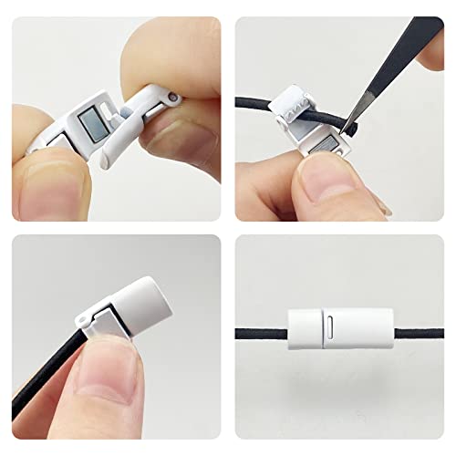 6 Paia di Metallo No-Tie Lacci Fibbia Clip di