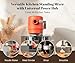 Kraftsman All-Metal Stand Mixer 5.3-Quart - Professional Kitchen Electric Food Mixer with Stainless Steel Mixing Bowl & Attachments for Baking, Dough & Cake, 8-Speed Control & Timer (Orange)