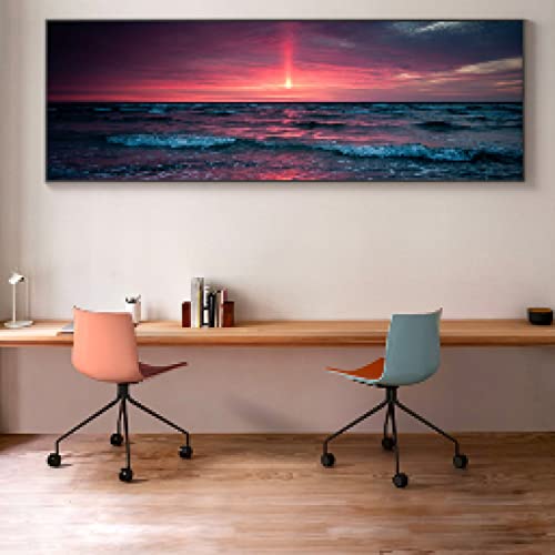 Paysage marin moderne en peinture sur toile pour une ambiance plage dans votre chambre