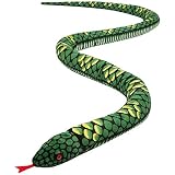 Plush Giant Snake Realistic Stuffed Animal Red Eyes Toy Gifts for Boys and Girls 110 Inches