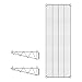 Glownary Stainless Steel Wall-Mount Wire Shelf, Silver, 21 x 60 Inch, 360 lb Capacity, Vented Design for All Environments