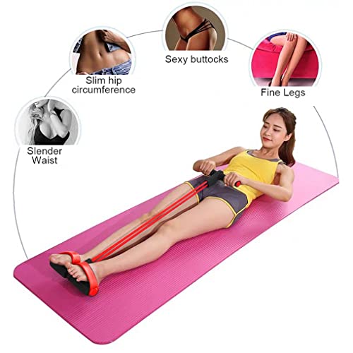 Ahakac Pedal Puller Tpe 4-Tube Elastic Yoga Tension Rope Resistance Band Indoor Fitness Tool Yoga Equipment Home Gym (Green) #TOP1