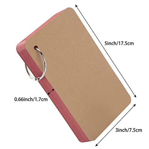 3X5 Blank Flash Cards Index Cards With Rings For Studying, 300Pcs Hole-Punched Colored Note Cards Heavy Weight Cardstock For Learning Language Playing Game Crafting Flashcards Memo Scratch Pad #TOP1