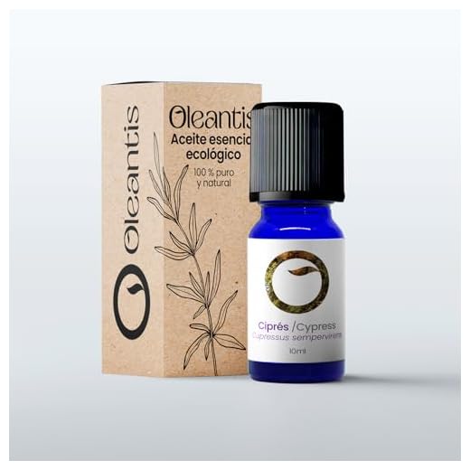 Oleantis Aceite Esencial de Ciprés Ecológico, 10ml, Certificado CAAE, BIO para Aromaterapia y Cuidado Personal, Antitusivo y expectorante, Antiséptico, Astringente, Equilibrante Emocional.