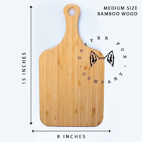 Tabla de cortar personalizada para bodas en la montaña, regalo para pareja aventurera, tablero para charcutería (madera de bambú, tamaño mediano) miniatura 2