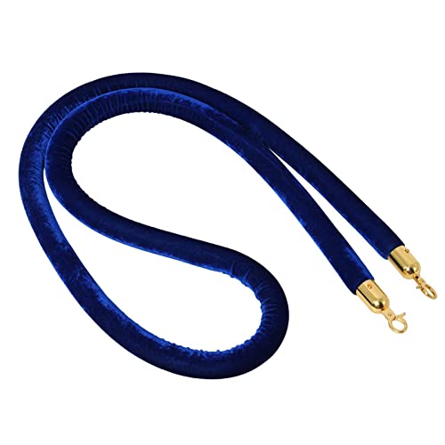 Corde de poteau en velours bleu TILEZE barrière contrôle foules 7 pieds