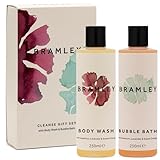 Bramley Cleanse Gift Set (2 x 250 ml), Body Wash & Bubble Bath Duo, Natural Bath & Body Gift Set for Relaxation & Self Care