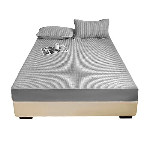 CAPASTEC 防水シーツ ボックスシーツ マットレスカバー 敷きパッド ベッドカバー ベッドパッド 介護シーツ ベビー用防水シーツ 敷き布団カバー 着脱簡単 全周ゴム付き 柔らかく肌に優しい 吸汗速乾 通気性 丸洗い可能 オールシーズン 毛玉なし 縦ス