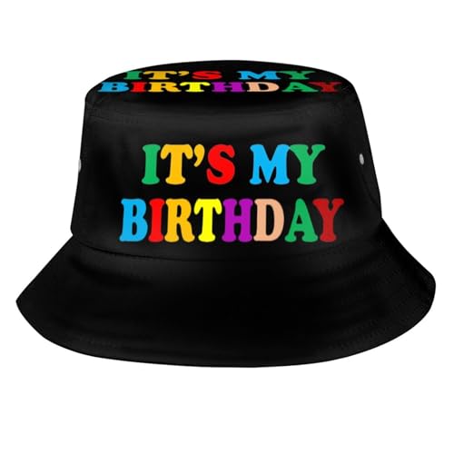 ZLRJYNG Its My Birthday Bucket Hat Unisex Birthday Hat Outdoor Beach Summer Fisherman Cap for Men Women Teens