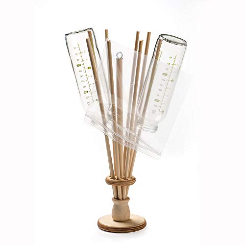 Lehman's Economical and Eco-Friendly Wooden 8-Arm Bag Holder and Bottle Dryer