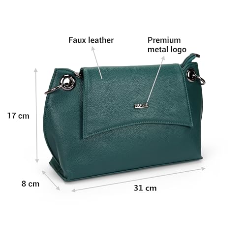 Image of Mochi Women Casual Faux leather Soft Body Magnet closure Solid Sling Bag