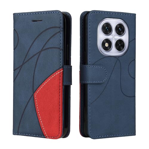 Cover Protettiva per Xiaomi Poco X7 5G Case retrò Cellulare Custodia Libro Antiurto in Flip Portafoglio Flip Magnetica blu pelle