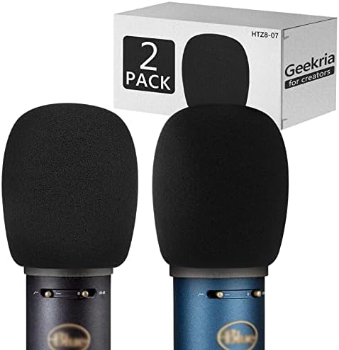 Geekria for Creators Mic Metal Pop Filter, voorruitafdekking met metalen gaas en schuimfilter, Antipop-masker compatibel met Audio-Technica AT2020, FIFINE K669B, Rode NT-USB (maat S/nikkel