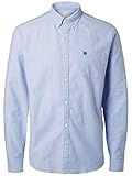 100 % Baumwolle SELECTED HOMME Male Hemd SLHCOLLECT Regular FIT Oxford - MLight Blue