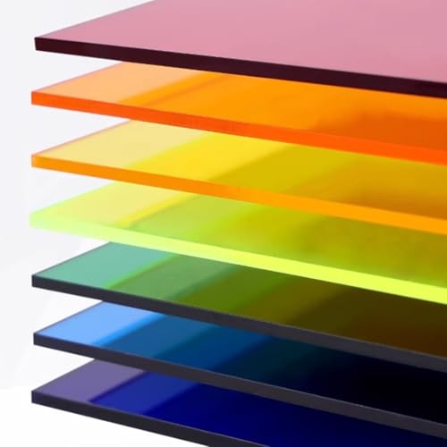 YJEUZCD - YJEUZCD Personnalisable Transparent Coloré Casting Acrylique Feuilles, 1 À 10 Mm Épais Plastique Panneaux pour Décoration Afficher Image Cadre Peinture, Bricolage Casting Conseil