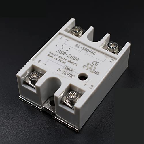 Relé estado sólido SSR-25DA 25A con entrada 3-32VDC para control de temperatura 2