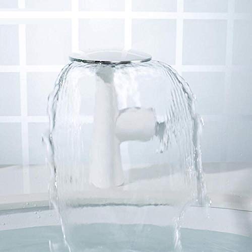 Mitigeur cascade salle de bains blanc finitions haut de gamme