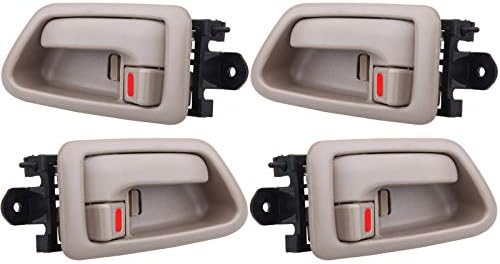 OCPTY Door Handles Interior Front Rear Driver Passengere Side Replacement fit 1997-2001 for Camry Inside Door Handles Texture Beige(4pcs)