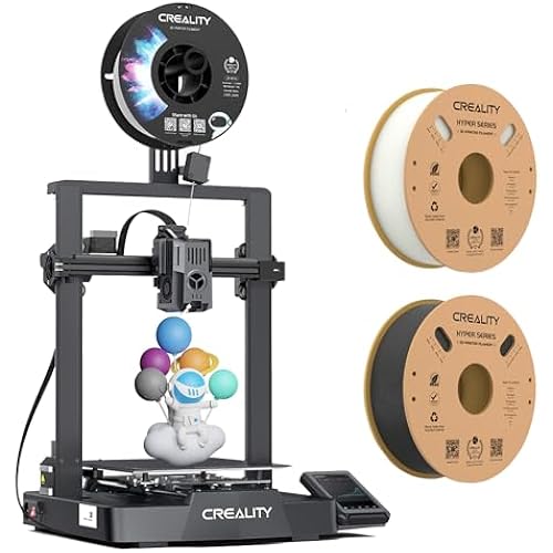 Creality Ender 3 V3 KE 3D Printer Up to 500mm/s Printing Speed, 1kg x 2 Pack High Speed PLA Included, 60W Ceramic Heater Hotend, X-axis Linear Rail & Dual Fans, Creality OS Smart Control,220x220x240mm