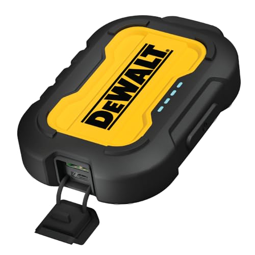 DEWALT Caricabatterie portatile DEWALT, Power Bank, batteria da 10.000 mAh con porta USB-C per iPhone 16/16 Plus/16 Pro/16 Pro Max, serie iPhone 15, iPhone 14/13, Samsung Galaxy