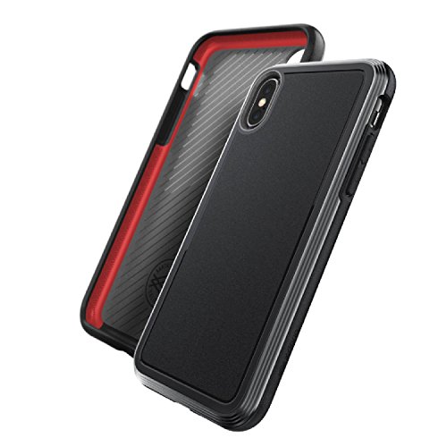 X-Doria iPhone X, iPhone Xs Case, Defense Ultra - Heavy Duty Protective Case with Anodized Aluminum Frame, Military Grade Drop Tested Case for Apple iPhone X, iPhone Xs, iPhone 10, [Black]