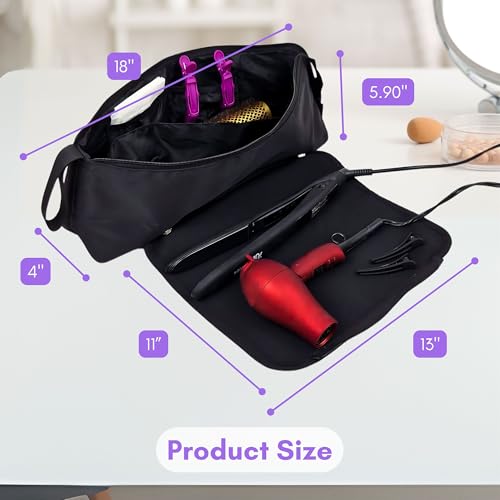 Bolsa de Viaje para Herramientas de Cabello y Tapete Resistente al Calor miniatura 2