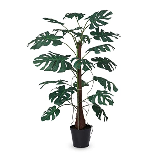 Park Hill Collection Climbing Giant Monstera Plant with Green Finish