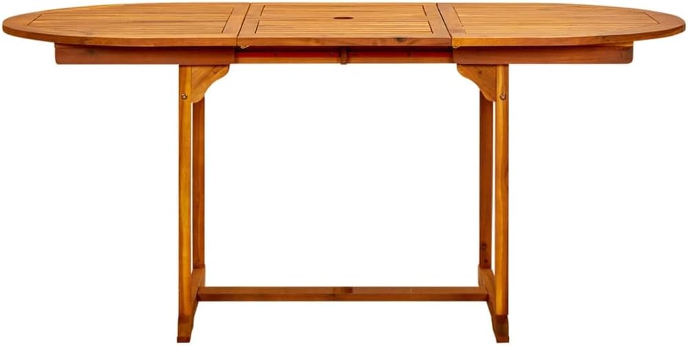 Garden Dining Table,Outdoor Bar,Balcony Desk,Outdoor Dining Table,Backyard Table,Extendable,for Patio, Deck, Lawn, Garden, Backyard, (47.2"-66.9") x31.5"x29.5" Solid Acacia Wood