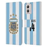 Head Case Designs Officially Licensed Argentina National Football Team Exequiel Palacios 2024/25 Player Home Kit 1st Group Leather Book Wallet Case Cover Compatible with Motorola Moto G53 5G