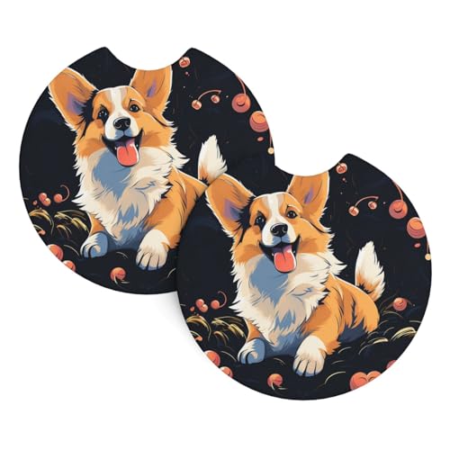 Posavasos para coche universales 2 pcs color negro miniatura 7