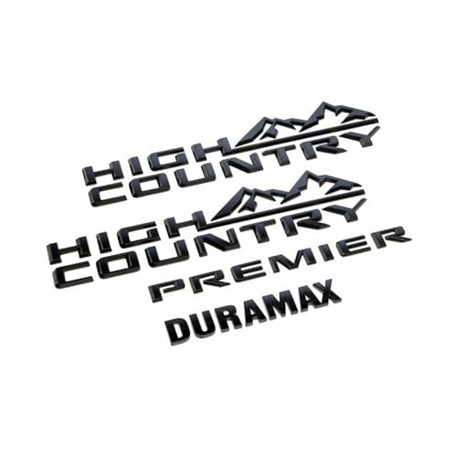 Image of 2021-2023 Chevy Suburban Tahoe High Country Blackout Emblem 3D Badge Nameplate Kit 84719528 (Matte Black)