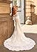 Mermaid Wedding Dresses for Bride Lace Applique Wedding Dress Strapless Boho Bridal Dress with Train Ivory US2